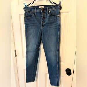 Button Up High Rise Skinny Jean